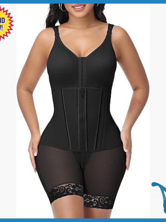 Other - Full Body Shaper Compression Garment with Zipper Tummy Control Steel Bones